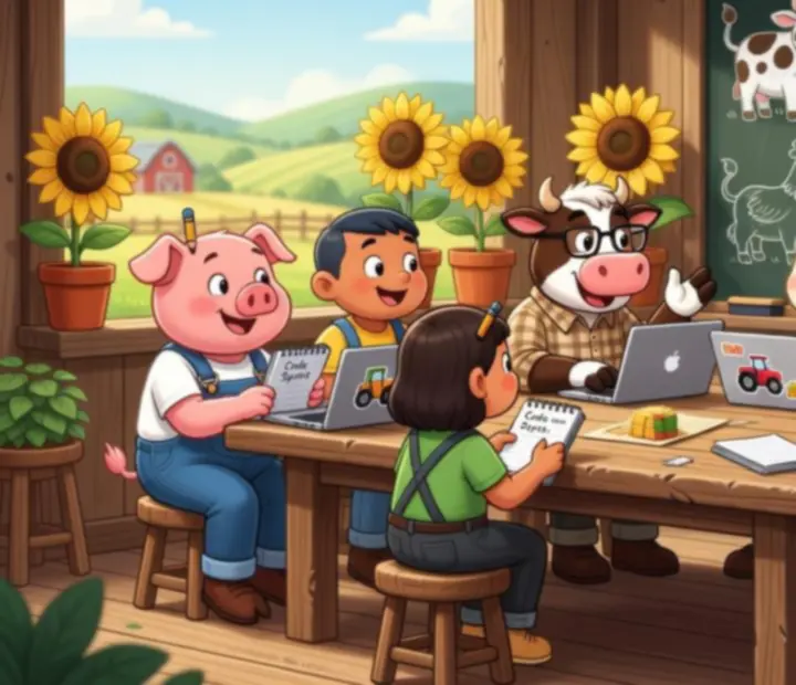 Bingo Country Farm fejlesztői csapata illusztráció és bingo kártyák