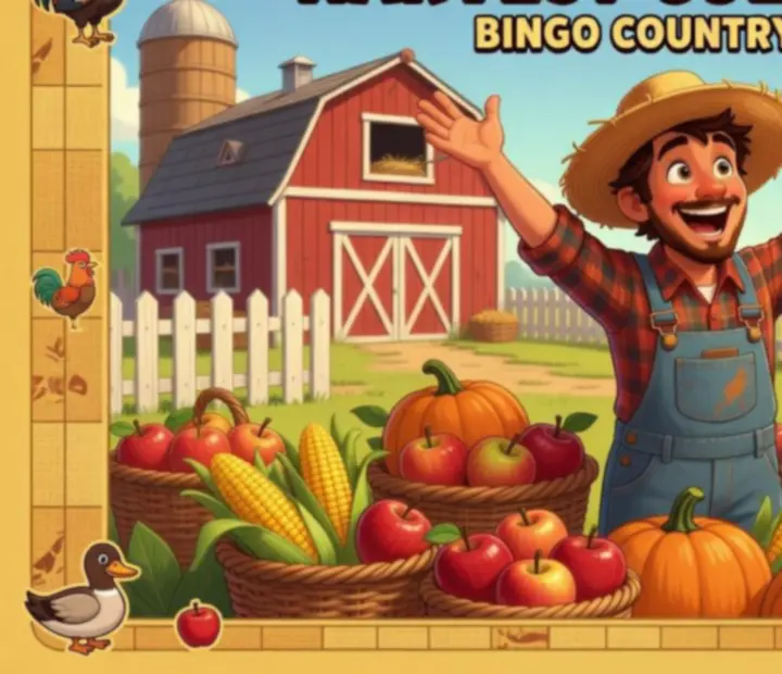 Betakarított zöldségek és gyümölcsök gyűjteménye a Bingo Country Farm játékból